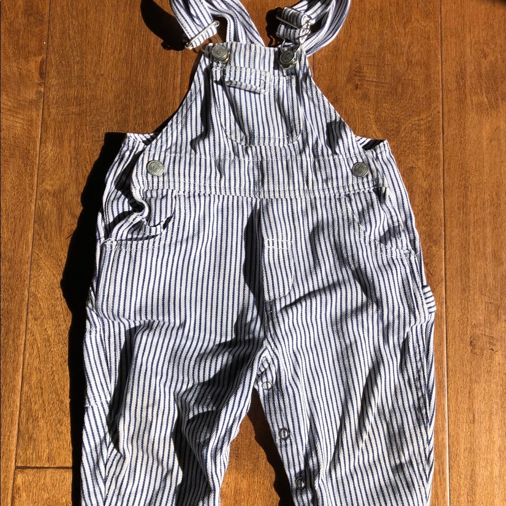 Vintage Baby Gap pinstripe overalls